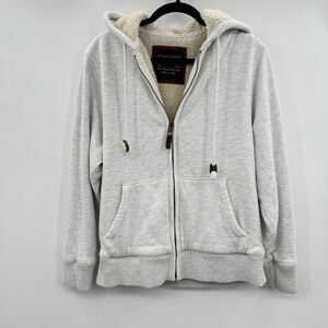 VTG Y2K Old Navy Shera Lined Full Zip Hoodie Mens S Gray Cotton Skater Grunge